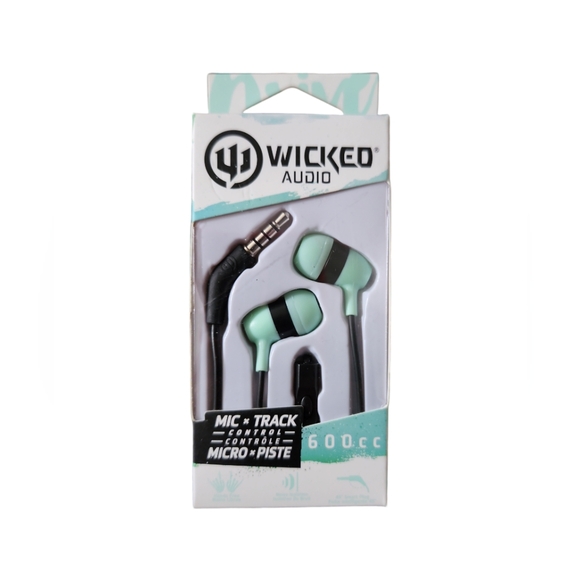 BNIB Wicked Audio Mic x Track control 600 cc earbud headphones 🎧 - Picture 1 of 6